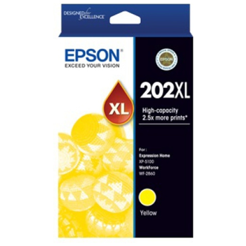 Epson C13T02P492 202XL Yellow XL Ink Cartridge, suits XP5100