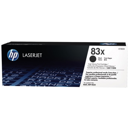 HP CF283X #83X High Yield Black Toner Cartridge (2,200 Yield)