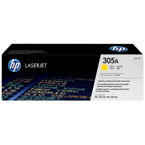 HP CE412A #305 Yellow Toner Cartridge (2,600 Yield)