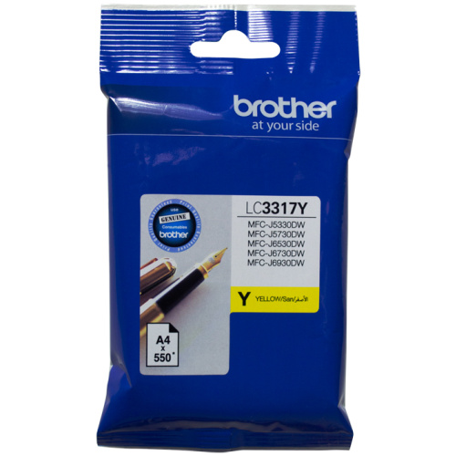 Brother LC-3317Y Yellow Ink Cartridge (550 page yield)