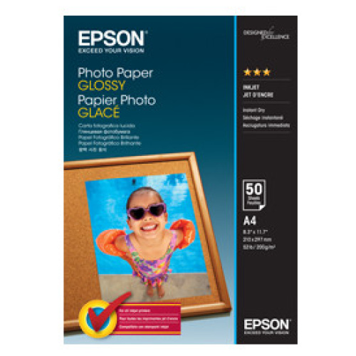 Epson C13S042539 Photo Paper Glossy, A4, 50 Sheets Per Pack