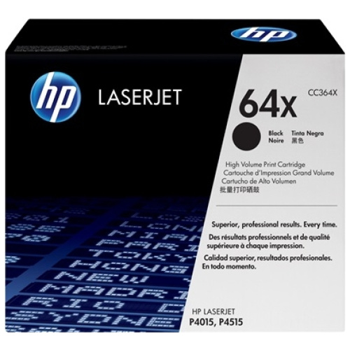 HP CC364X #64X High Yield Black Toner Cartridge (24,000 Yield)