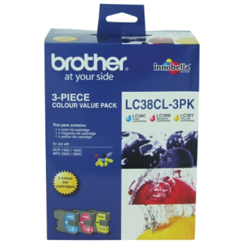 Brother LC-38CL3PK Colour Value Pack for DCP-145C/165C