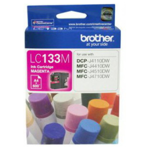 Brother LC-133M Magenta Ink Cartridge (Yield, up to 600 pages)