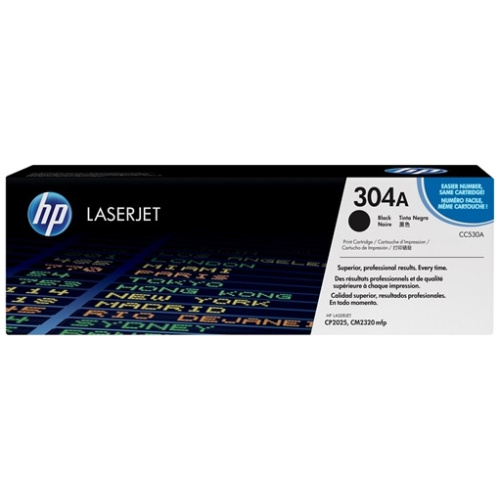 HP CC530A #304A Black Toner Cartridge (3,500 Yield)