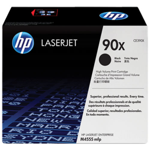 HP CE390X #90X High Yield Black Toner Cartridge (24,000 Yield)