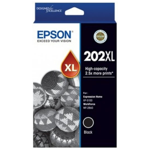 Epson C13T02P192 202XL Black XL Ink Cartridge, suits XP5100