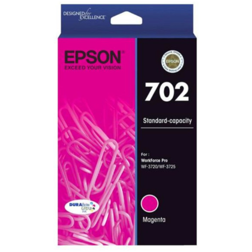 Epson C13T344392 Standard Yield 702 Magenta DURABrite Ink Cartridge