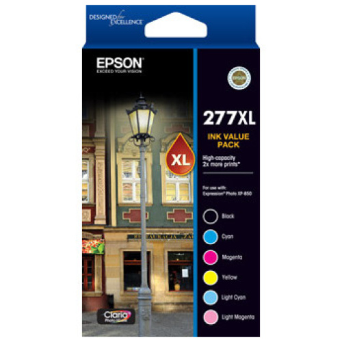 Epson C13T278892 277XL High Capacity Claria Photo HD 6 ink Value Pack