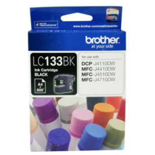 Brother LC-133BK Black Ink Cartridge (Yield, up to 600 pages)