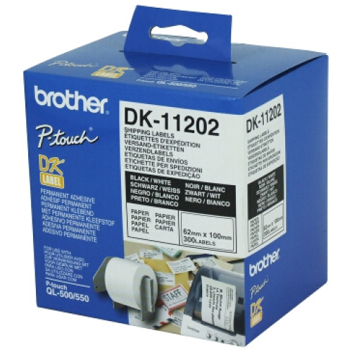 White Shipping/Name Badge Labels 62mm x 100mm 300 labels per roll