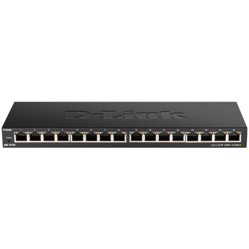D-Link DGS-1016S 16-Port Low Profile Gigabit Unmanaged Switch (Metal Housing)