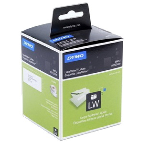 DYMO (SD99012/S0722400) Large Address, Paper/White 36mm x 89mm, 2 Rolls/Box, 260 Labels/Roll