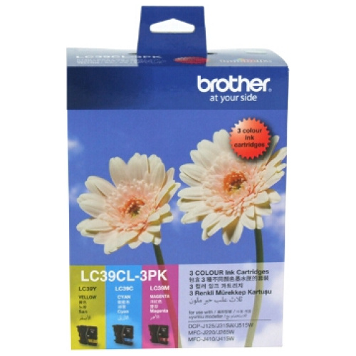 Brother LC-39CL3PK Colour Value Pack - 1 x Cyan; 1 x Magenta; 1 x Yellow Ink Cartridge