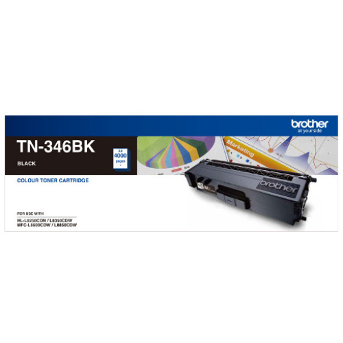 Brother TN-346BK High Yield  Black Toner Cartridge - 4000 pages