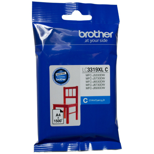 Brother LC-3319XLC Cyan Ink Cartridge (1500 page yield)
