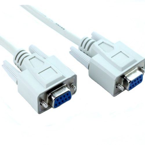 PRINTER CABLE RS232 DB09F/DB09F NULL/MODEM 2M WHI