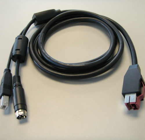 CABLE PRINTER 24V PUSB TO HOSIDEN & USB B 1.8M BLK