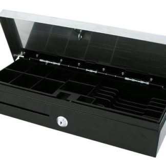 VPOS CASH DRAWER FLIPTOP 6 NOTE 8 COIN 24V BLK
