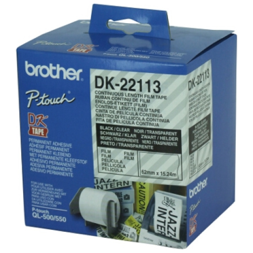 Clear Continuous Film Roll 62mm x 15.24m