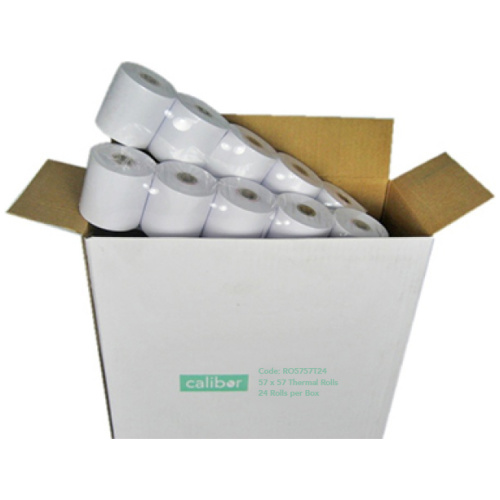 CALIBOR THERMAL PAPER 57X57 24 ROLLS/BOX