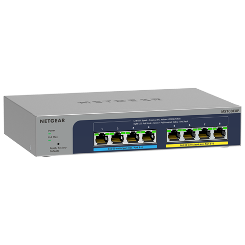 Netgear MS108EUP 8-port Ultra60 PoE++ Multi-Gigabit (2.5G) Ethernet Plus Switch