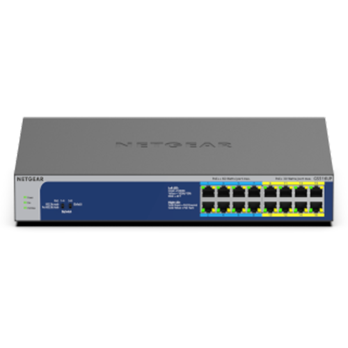 Netgear GS516UP 16-Port Ultra60 PoE++ Gigabit Unmanaged Switch,8 ports PoE++,8 ports PoE+