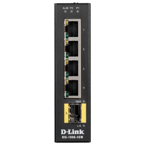 D-Link 5-Port Gigabit Industrial Switch 4 1000BASE-T ports, 1 SFP port