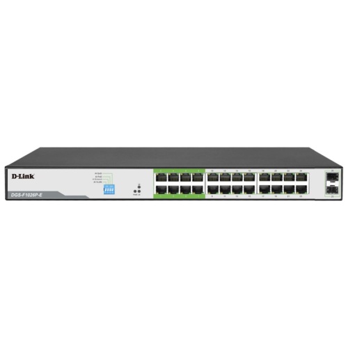 D-Link 26-Port Gigabit PoE Switch with 24 PoE+ Ports, 2 Uplinks