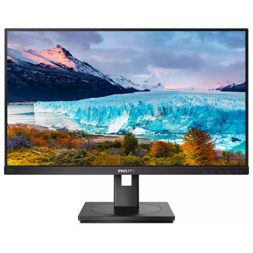 Phillips 272S1AE 27" FHD W-LED,VGA,DVI-D,HDMI,DP,Spkrs,H/Adjst,Pvt,Tilt, Swvl