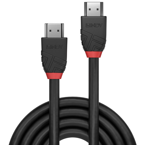 Lindy 1M High Speed HDMI Cable Black Line, 4K, 18Gbps