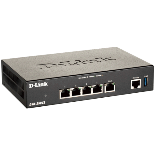 D-Link DSR-250V2 Unified Services VPN Dual WAN Router