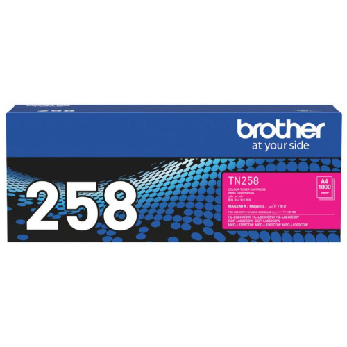 Brother TN-258M Magenta Toner Cartridge, up tp 1000 pages