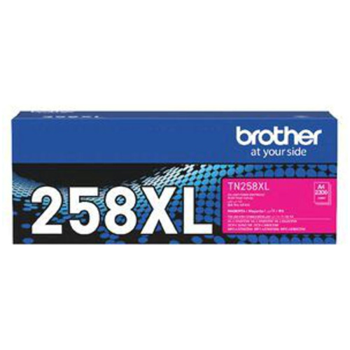 Brother TN-258XLM Magenta High Yield Toner Cartridge, up to 2300 pages