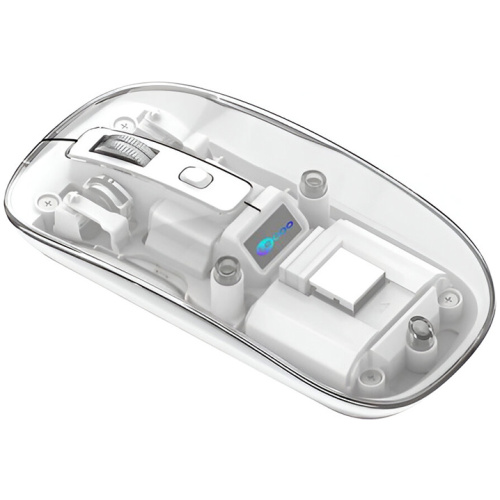 Lenovo Lecoo Dual Mode 2.4Ghz Bluetooth Transparent Wireless  Mouse, Grey
