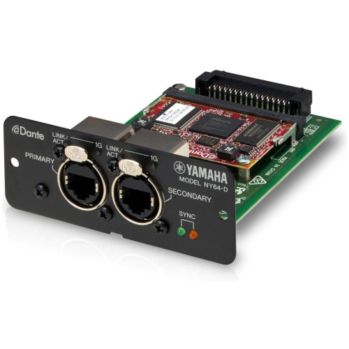 Yamaha NY64-D 64-channel Dante expansion card for TF-series digital mixing consoles. 48kHz/24-bit.