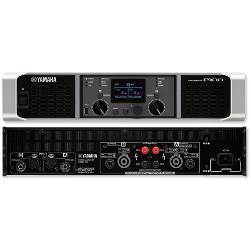 Yamaha PX10 2x 1200W @ 4 ohms. 2x 1000W @ 8 ohms. 2x 700W @ 2 ohms.