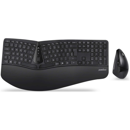 Perixx PERIDUO-605 Wirelsss 2-in1 Combo with Ergonomic Full-sized Keyboard and Vertical Mouse
