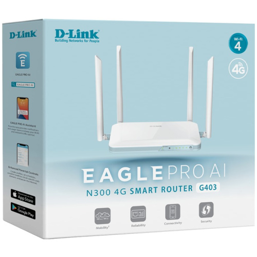 D-Link G403 EAGLE PRO AI N300 4G Smart Router