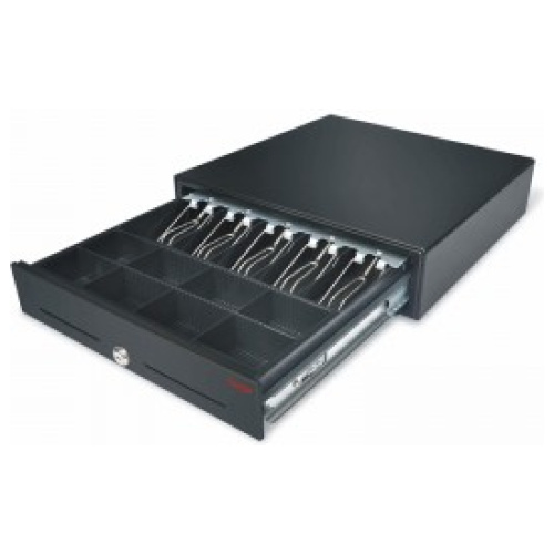 Partner PCD-410 24V Cash Drawer 5 Note, 8 Coin, RJ11, Black