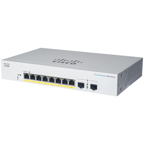 Cisco CBS220-8P-E-2G Smart 8 Port GE, POE, 2 x 1GB SFP, Rackmountable Switch