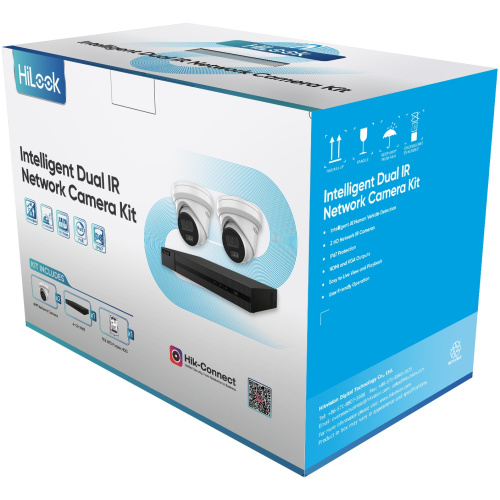 Hilook IK-2416TH-MMP 2x4 6MP Kit: 2 x IK-IPC-T262HMU 2.8mm cameras and 1 x IK-104MHC4P-1TB NVR