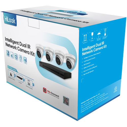 Hilook IK-4246TH-MMP 4x4 6MP Kit: 4 x IK-IPC-T262HMU 2.8mm cameras and 1 x IK-104MHC4P-2TB NVR