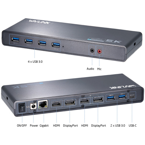 Wavlink WL-UG69PD6 USB-C Dual 4K Universal Docking Station