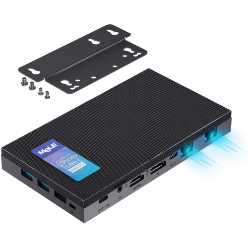 MeLE QUIETERDL-82Q Fanless Mini-PC, Celeron N100 up to 3.4Ghz, 8GB, 256GB SSD, LAN,WiF,BT,Win11Pro