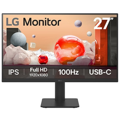 LG 27MS570B 27" FHD USB-C Monitor,100Hz,2xHDMI, H/Adjust,Tilt,Speakers,VESA