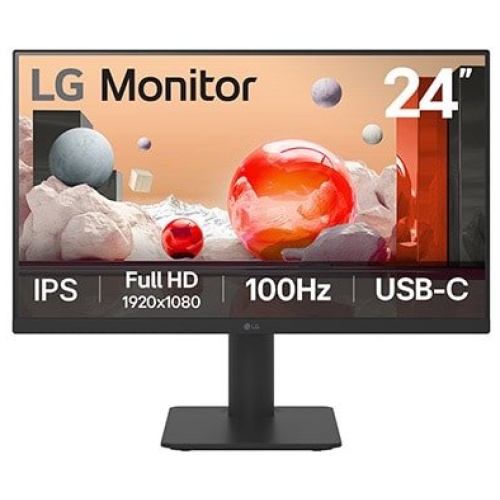 LG 24MS570B 23.8" FHD USB-C Monitor,100Hz,2xHDMI, H/Adjst,Tilt,Spkrs,VESA