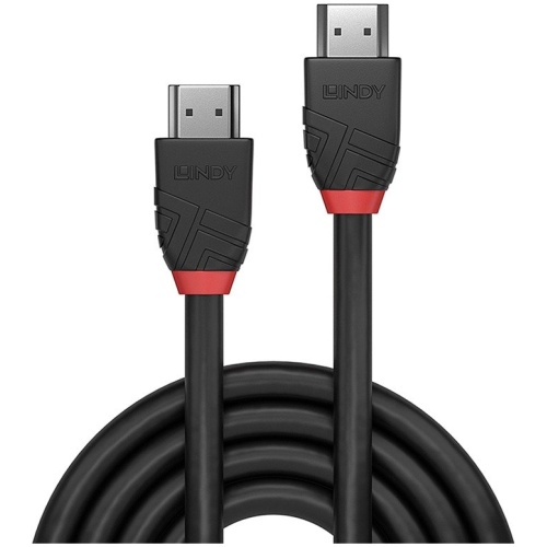 Lindy 36473 3M High Speed HDMI Cable Black Line, 4K, 18Gbps