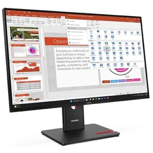 Lenovo T27-40 27" FHD IPS,VGA,DP,HDMI,H/Adjut,Pivot,Tilt,USB,VESA
