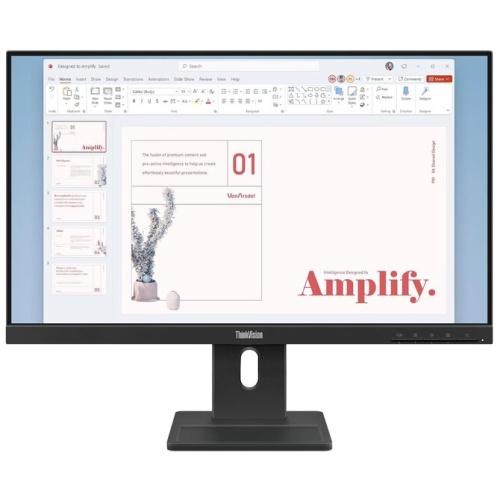 Lenovo E24-40 23.8" FHD Monitor,HDMI,DP,VGA, H/Adjust,Pivot,Tilt,Speakers